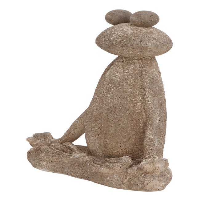 Brown Polystone Eclectic Frogs Garden Sculpture, , on-hover image number 1