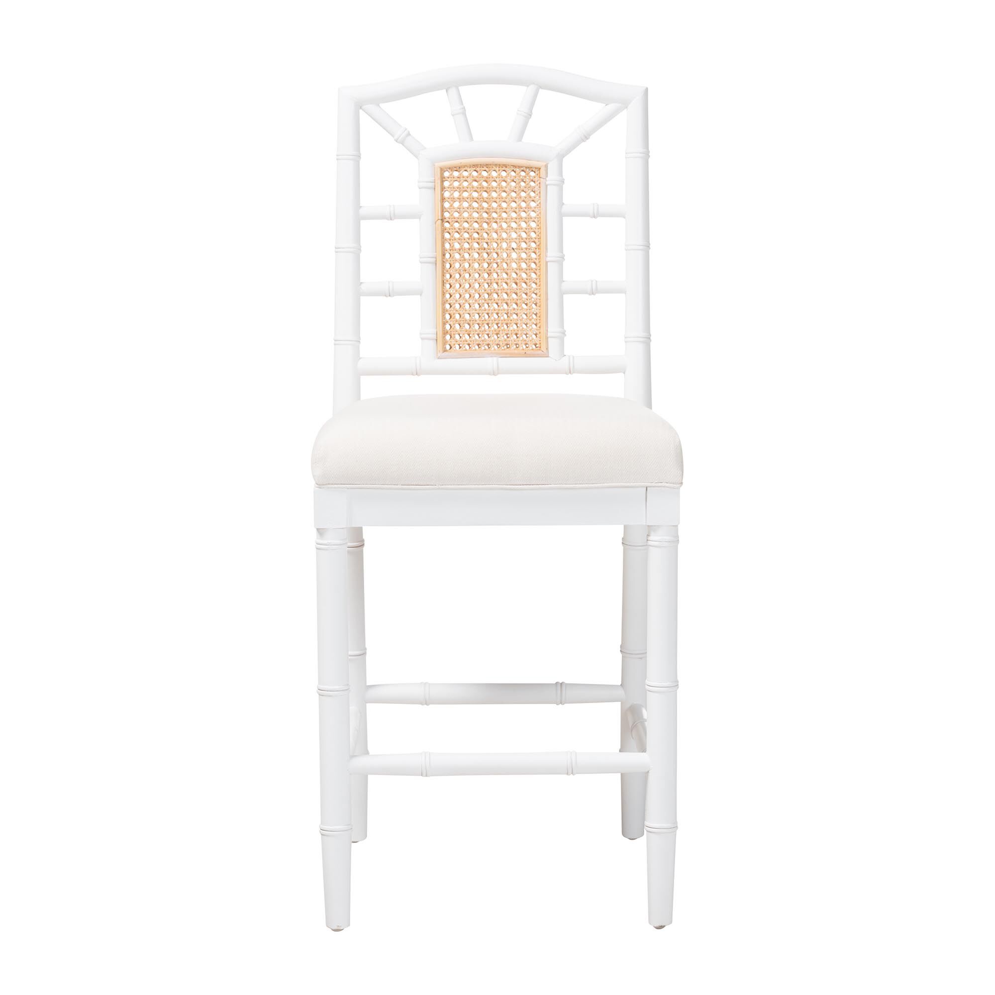 Victor White Counter Stool, WHITE BROWN, alternate image number 2
