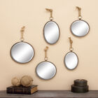 Set Of 5 Grey Metal Glam Wall Mirror, , alternate image number null