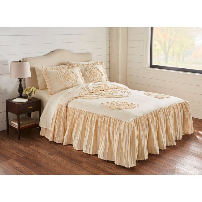 Katherine Chenille Bedspread Collection, IVORY, hi-res image number 0