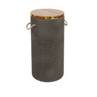 Grey Cement Modern Outdoor Accent Table, GREY, hi-res image number null