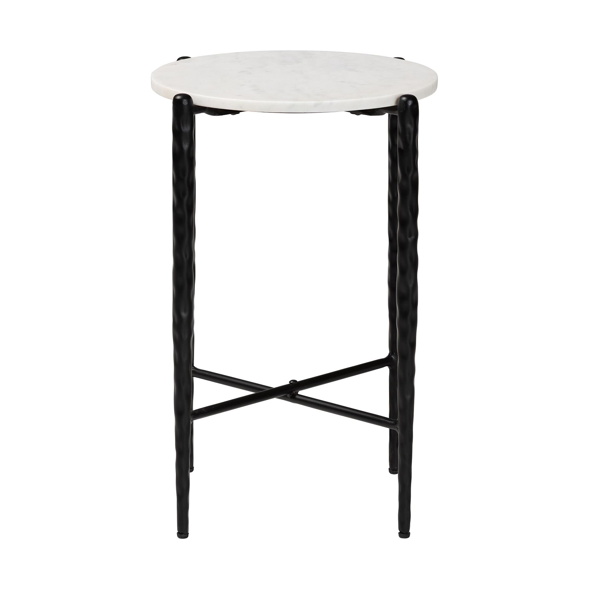 Caledon Marble Side Table, WHITE, alternate image number 2