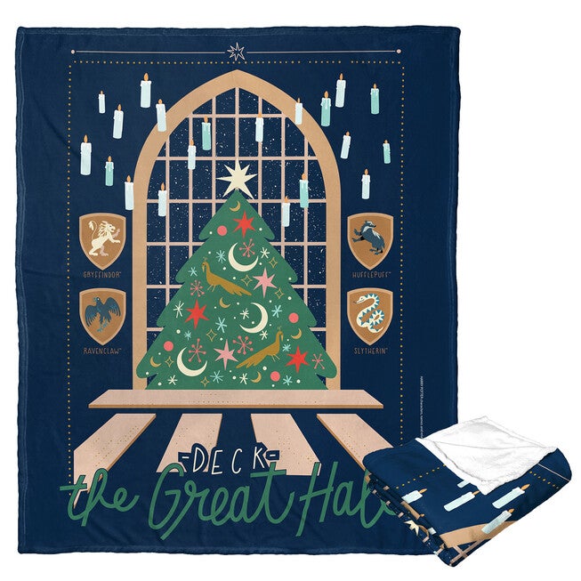 Wb Harry Potter Deck The Great Hall Silk Touch Throw, O, hi-res image number 0