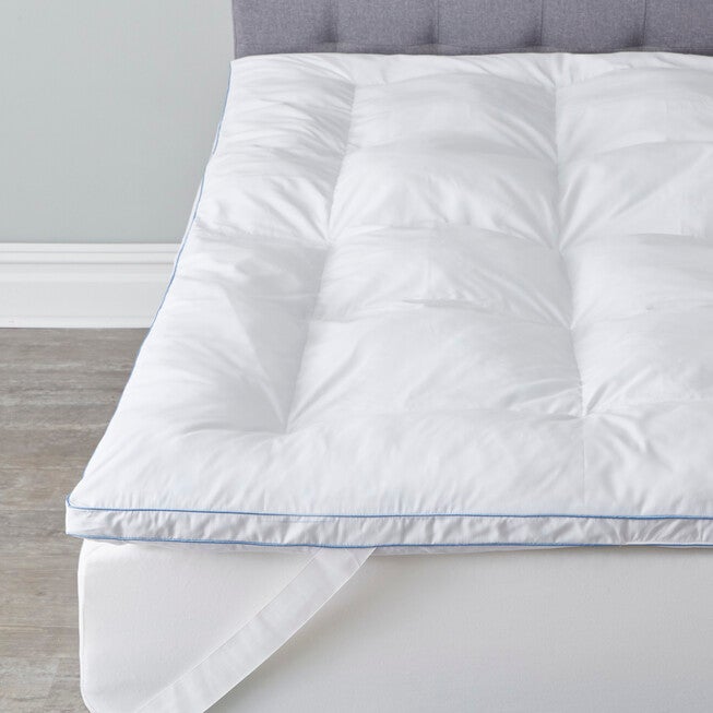 4 inches Memory Loft Deluxe Gel Mattress Topper, WHITE, hi-res image number null