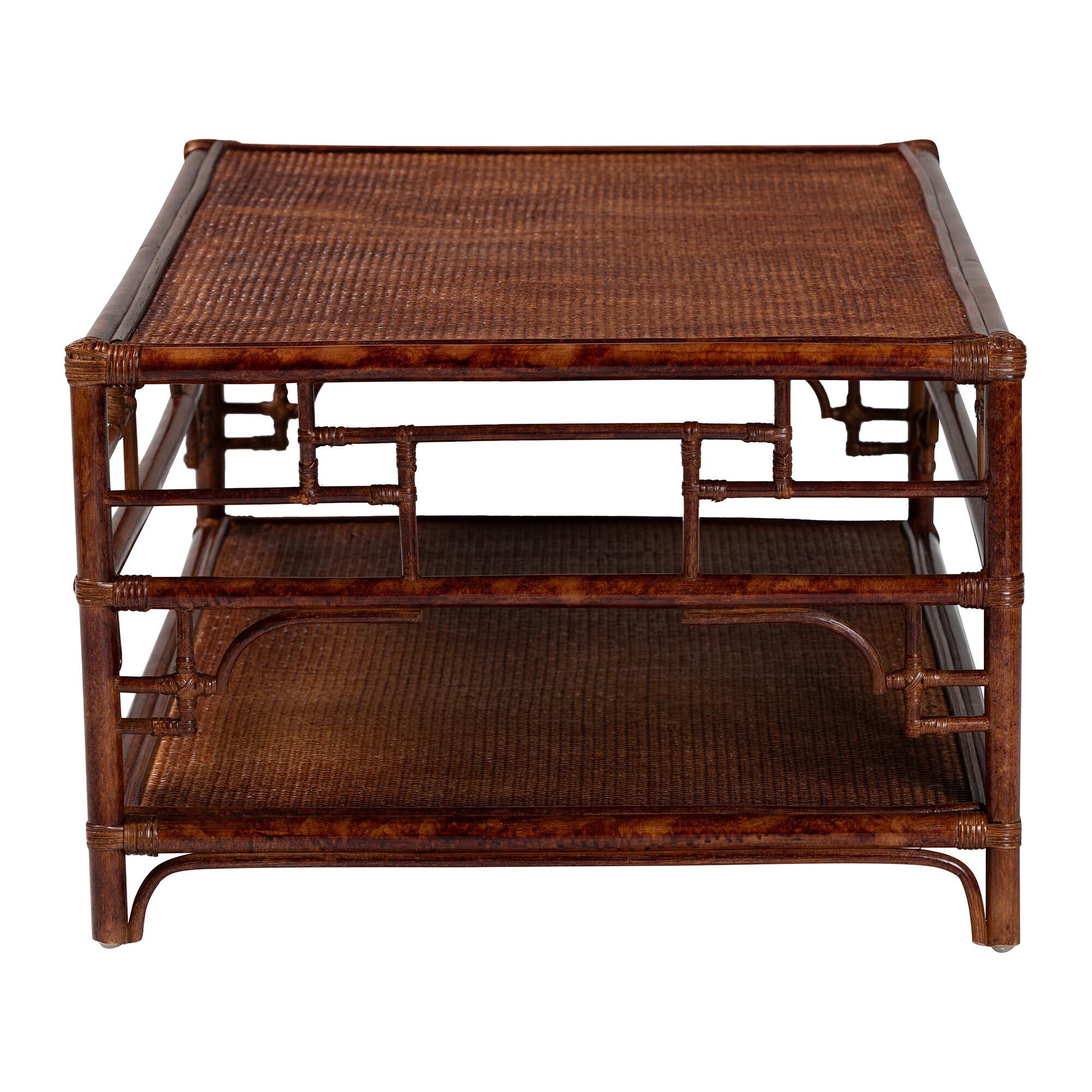 Sebalio Tortoise Natural Rattan Coffee Table, BROWN, alternate image number 3