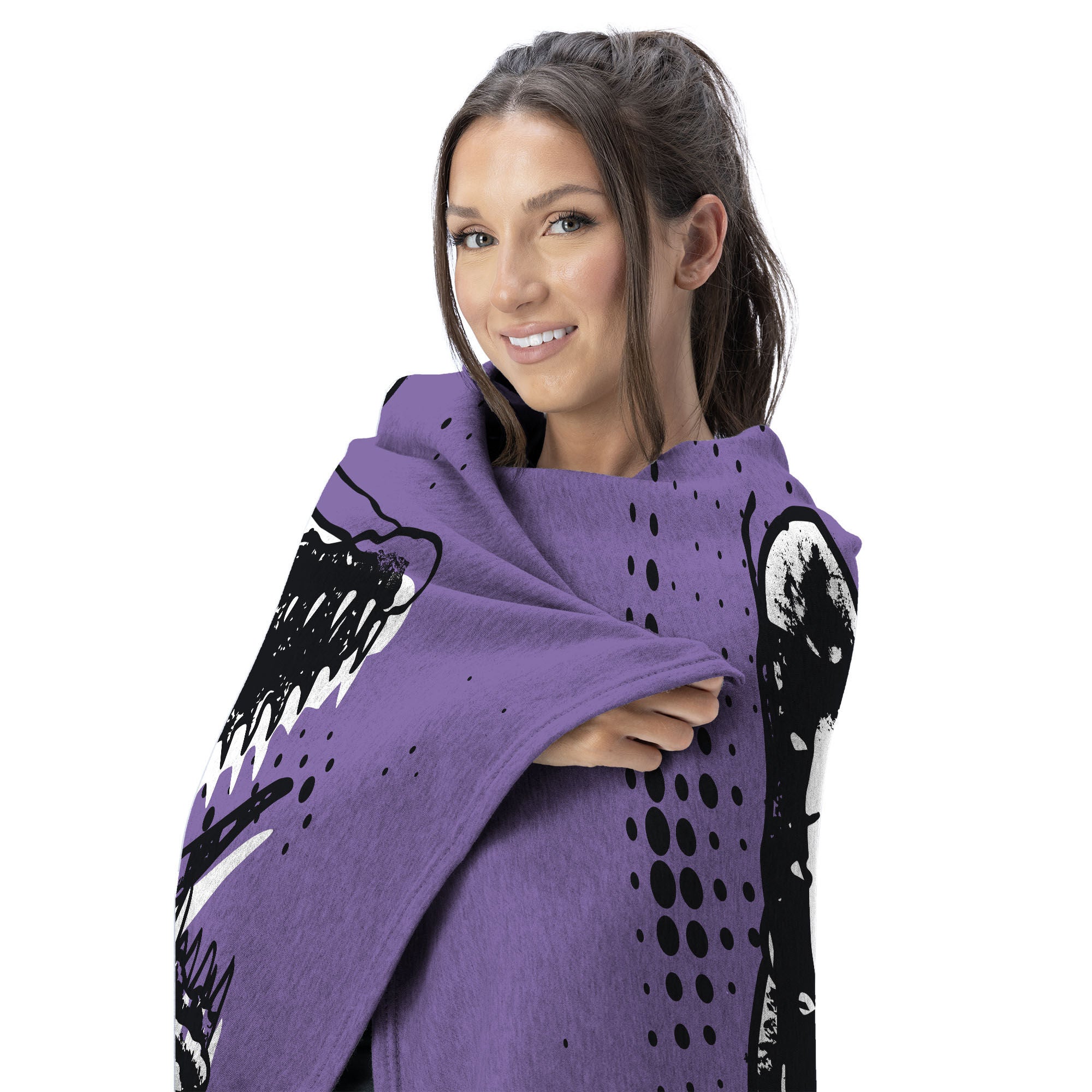 Warner Bros. Beetlejuice I Hate Sandworms Silk Touch Throw Blanket 40X50 Inches, PURPLE, alternate image number 2