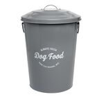Andreas Grey Small 17Lbs Pet Dog Cat Food Bin, GREY, hi-res image number 0