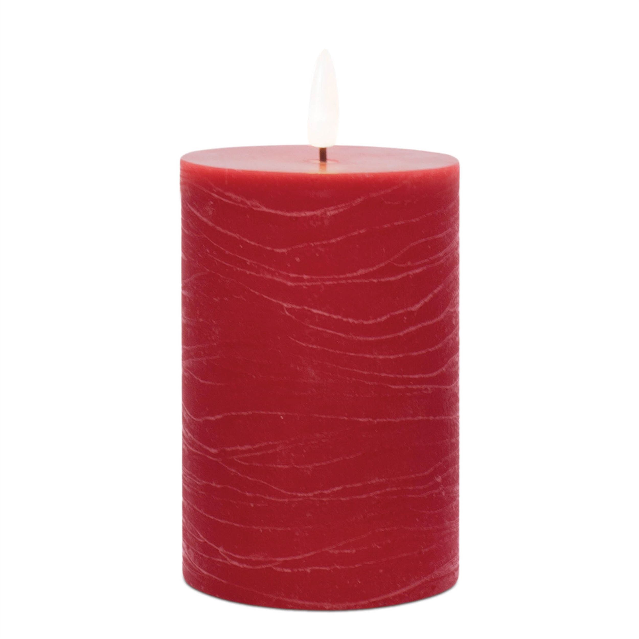 FIA Wick Red Pillar Candle Set of 2, RED, hi-res image number 0