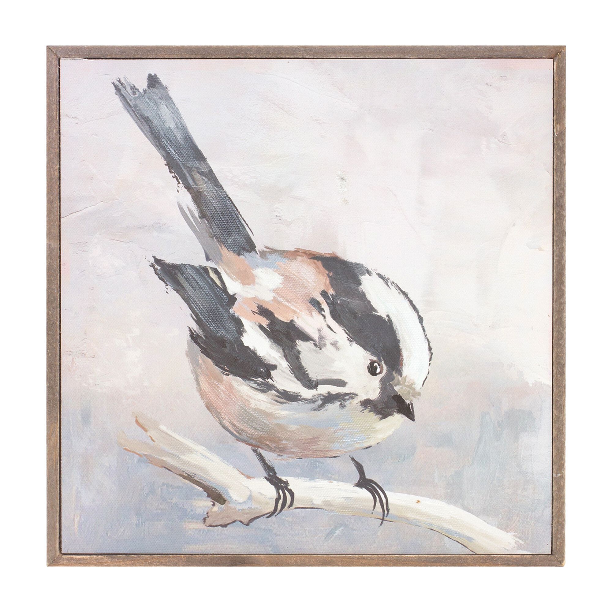 Framed Bird Canvas Block (Set of 2), GREY/BEIGE, alternate image number 2