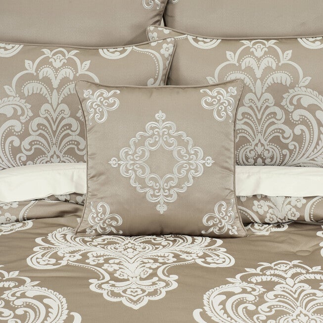 Potenza Sand 18 Inch Square Decorative Throw Pillow, SAND, alternate image number null