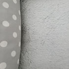 Dots Printing poly-cotton bolster with detachable faux fur cushion Medium Size, , alternate image number null