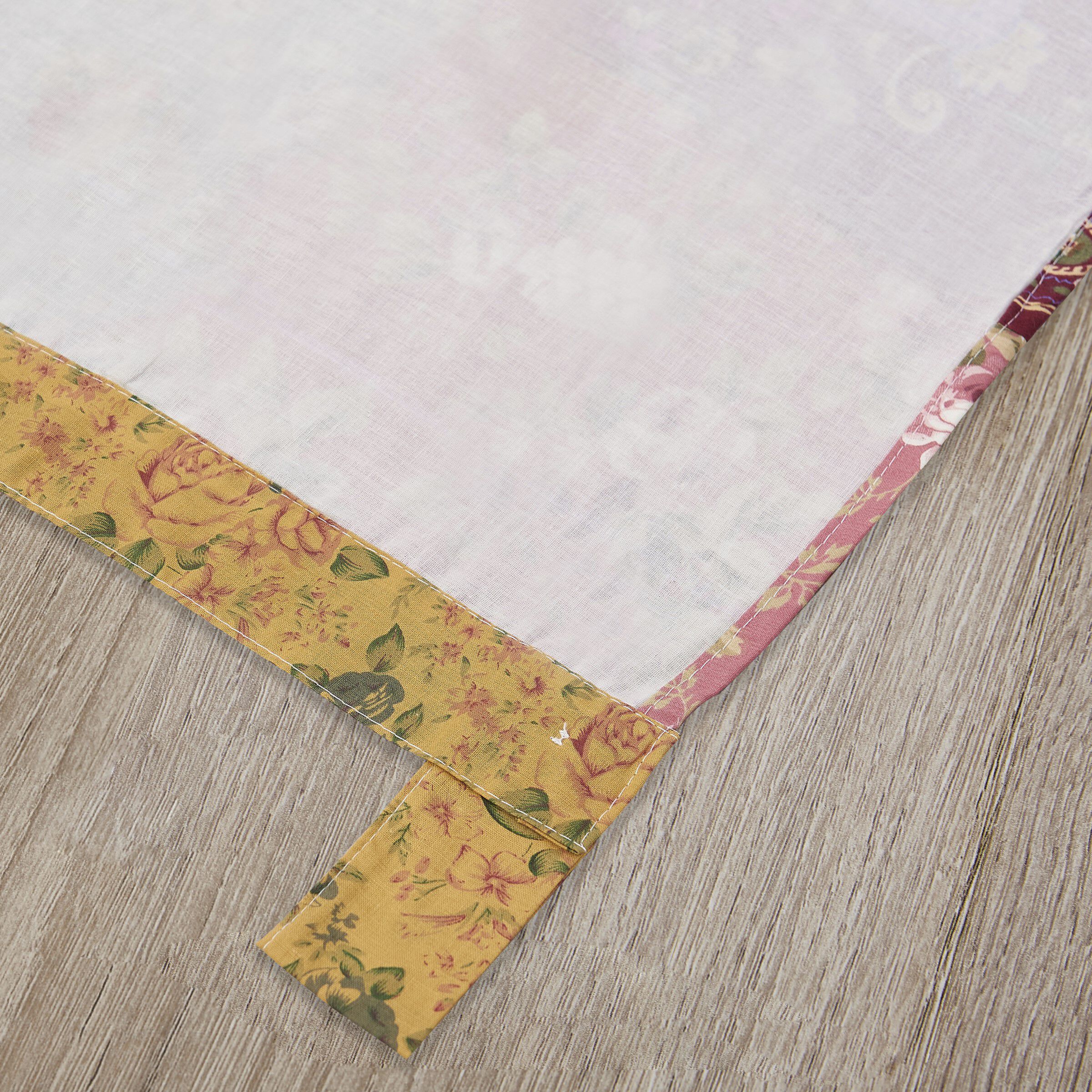 Antique Chic 100% Cotton Window Curtain Panels, Set of 2, 84 inches, MULTI, on-hover image number 1