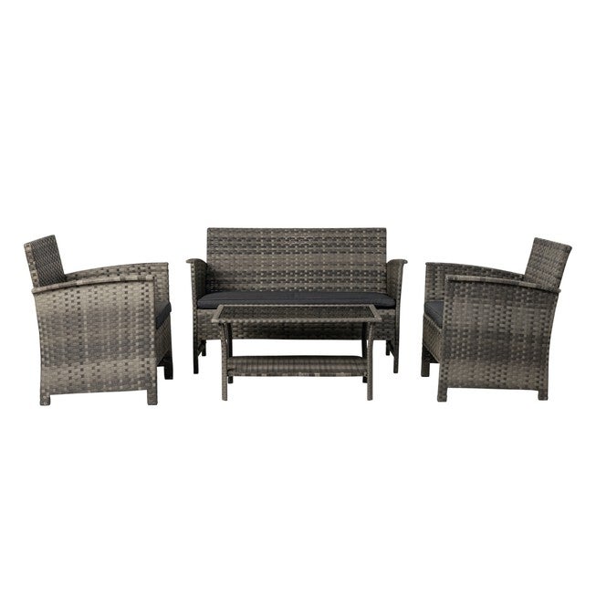 Jareth Wicker Patio Set in Gray, GRAY, hi-res image number null