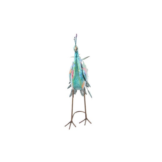 Turquoise Iron Eclectic Birds Garden Sculpture, , on-hover image number null