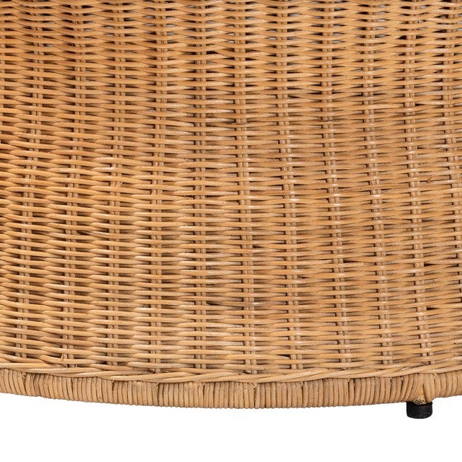 Caroline Round Natural Rattan Coffee Table, LIGHT HONEY, alternate image number null