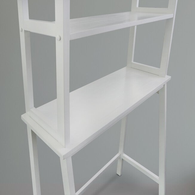 Spacesaver 100% Solid Wood Over The Toilet Rack with Shelves - White, , alternate image number 10
