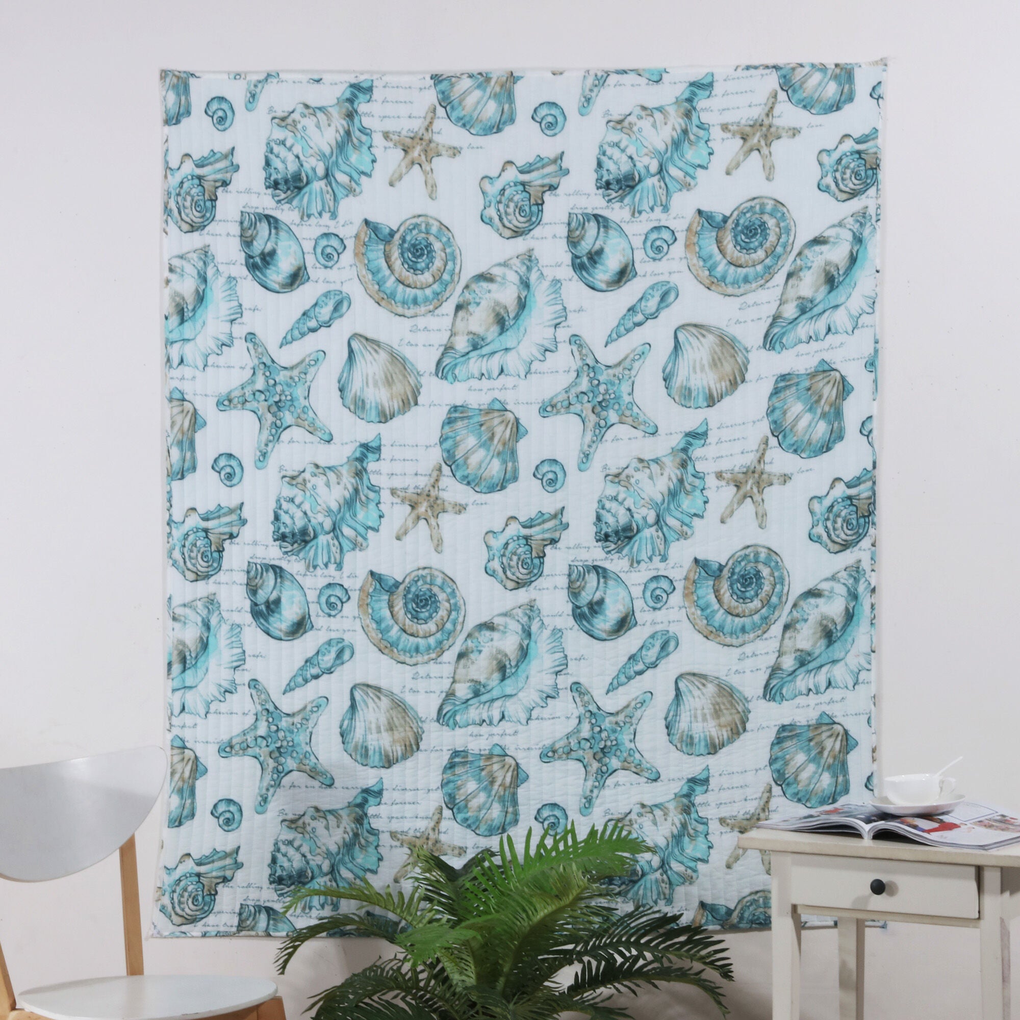 Cruz Coastal Quilted Throw Blanket, WHITE, alternate image number 2