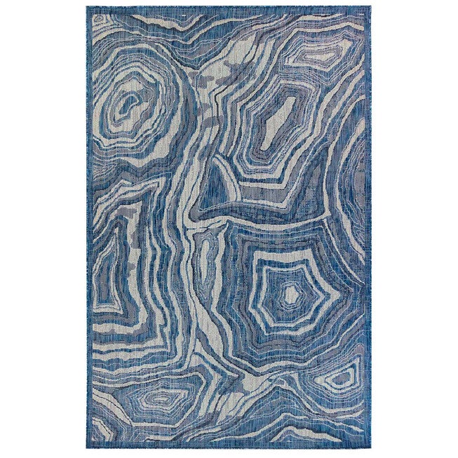 Liora Manne Carmel Agate Indoor/Outdoor Rug, NAVY, hi-res image number 0