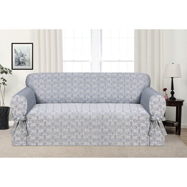 Kathy Ireland Desert Sofa Cover, BLUE, hi-res image number null