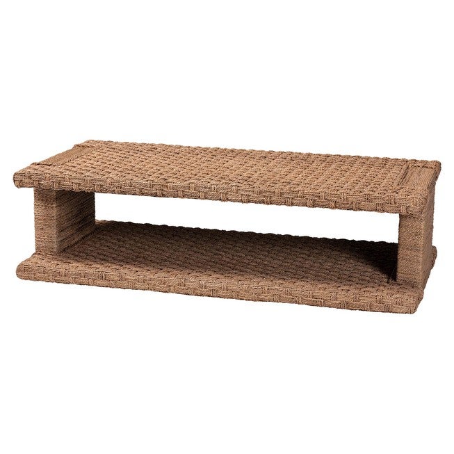 Rhinos Handwoven Seagrass Coffee Table, LIGHT BROWN, alternate image number null
