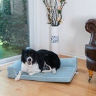 Bolstered Pet Bed Cushion With Poly Fill Cushion, Medium SoothIng Blue, , on-hover image number null