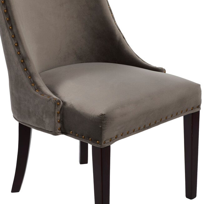 Brown Fabric And Wood Traditional Dining Chair, , alternate image number null