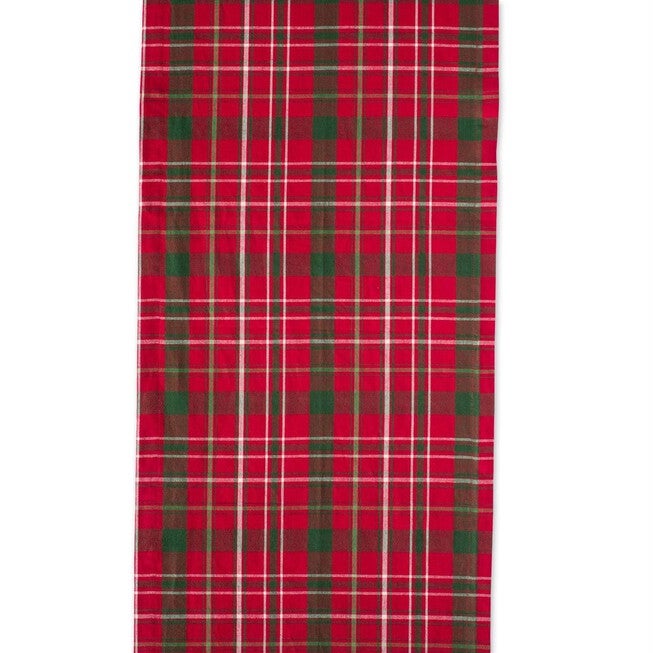 Tartan Holly Plaid Table Runner 14x72, , alternate image number 2