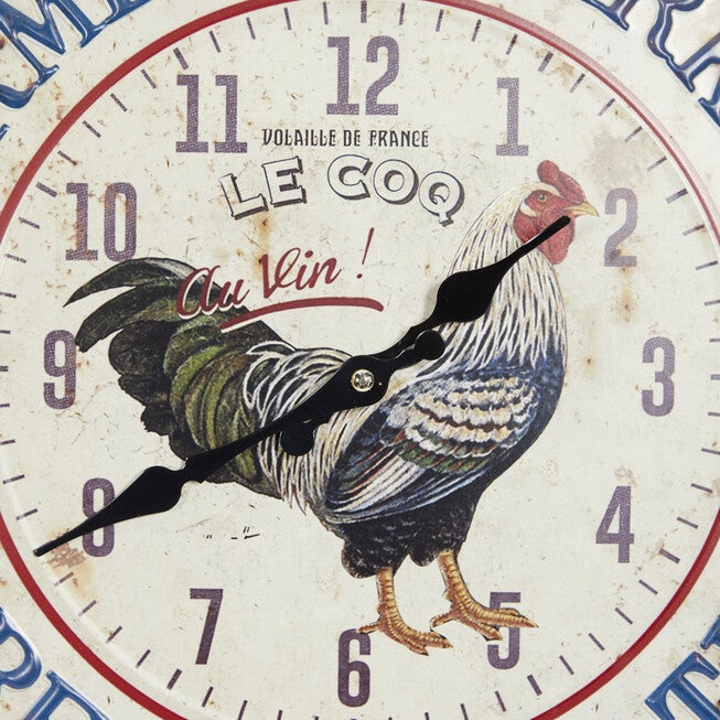 Set Of 2 Black Metal Farmhouse Wall Clock, , alternate image number 6