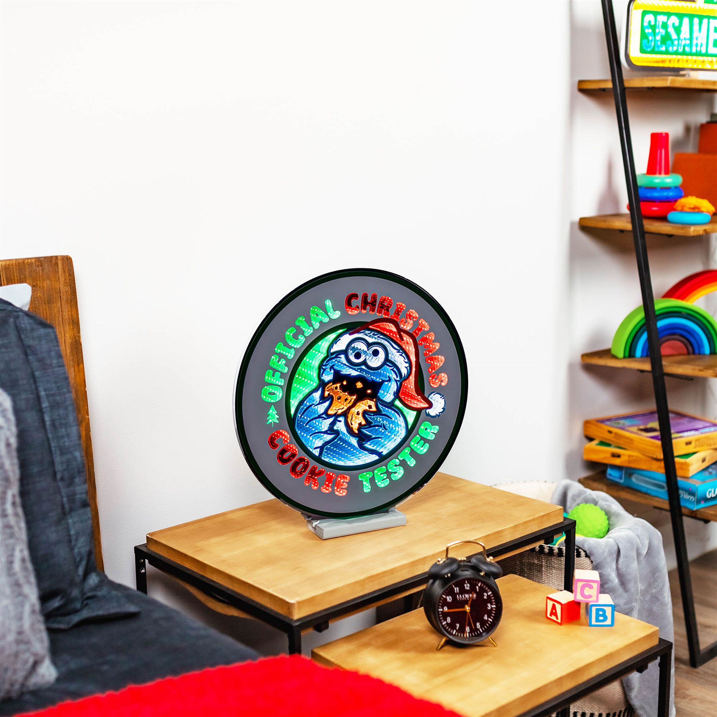 Sesame Street Holiday Cookie Sign Ekkolight 16 inchesH, RED GREEN BLUE, alternate image number 1