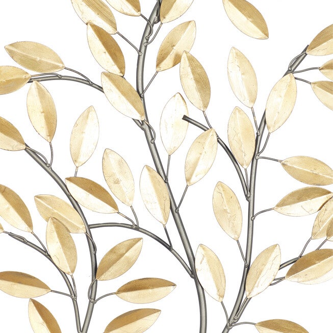 Brass Metal Glam Floral Wall Decor, , alternate image number 3