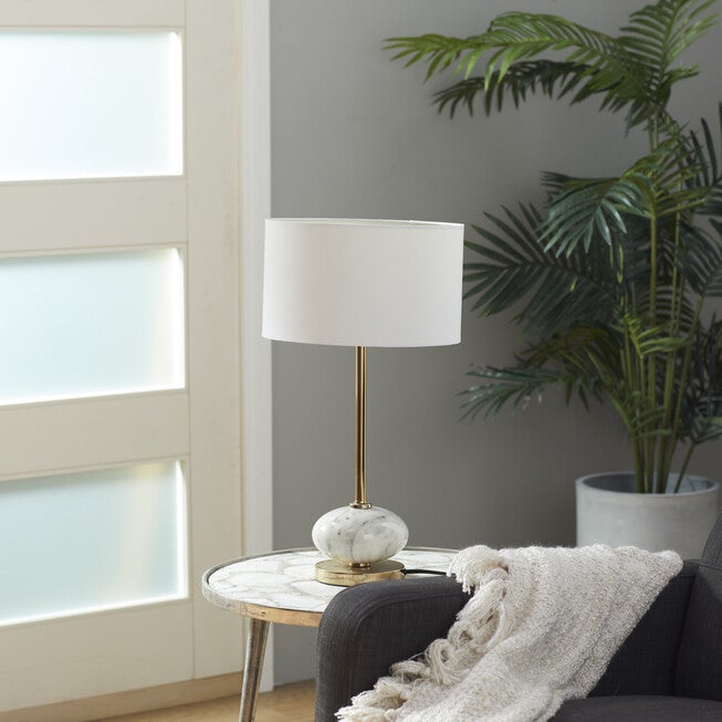 Gold Metal Glam Table Lamp, , alternate image number 9