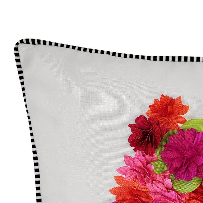 Edie @ Home Indoor & Outdoor Dimensional Topiary With Embroidered Pots Pillow 13X25, Fuchsia Multi, , alternate image number 2
