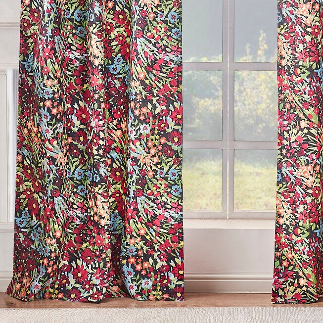 Alice Midnight Curtain Panel Pair, , alternate image number null