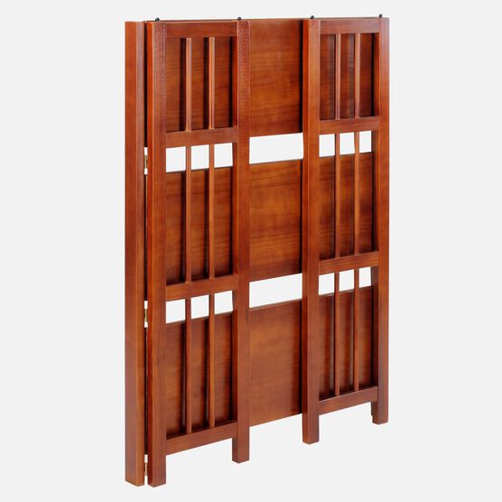 3-Shelf Folding Stackable Bookcase 27.5" Wide-Walnut, , alternate image number null