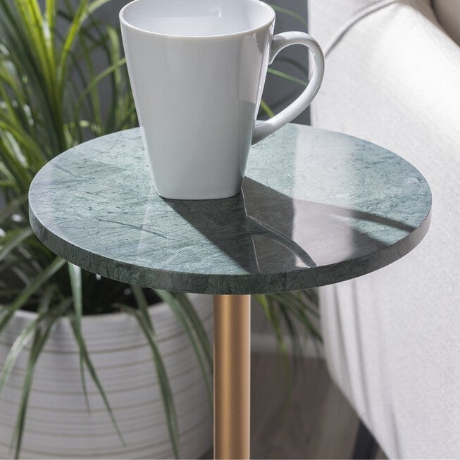 Ayleen Green Marble Gold Drink Table Accent Tables (Including End Tables), , alternate image number null