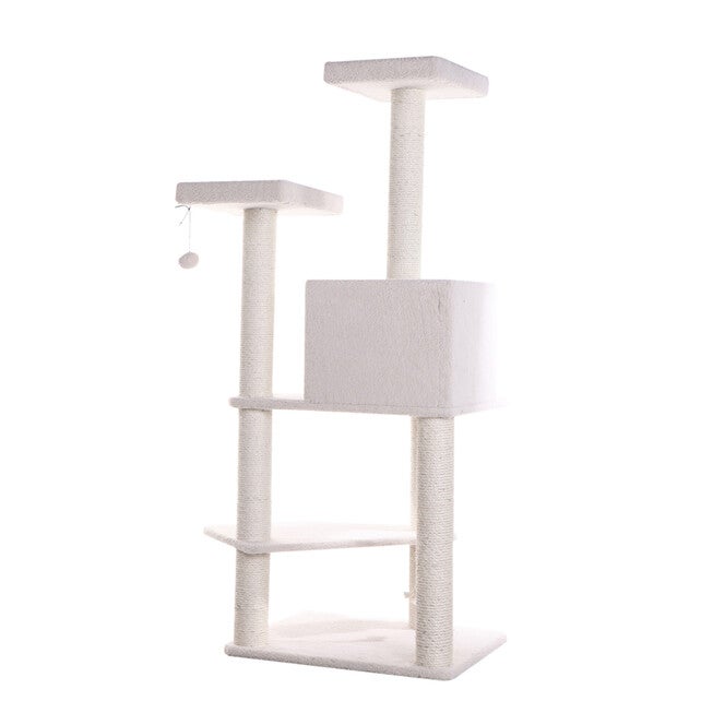 Real Wood 57 inches Fleece Covered Cat Tree Climber, , alternate image number 7