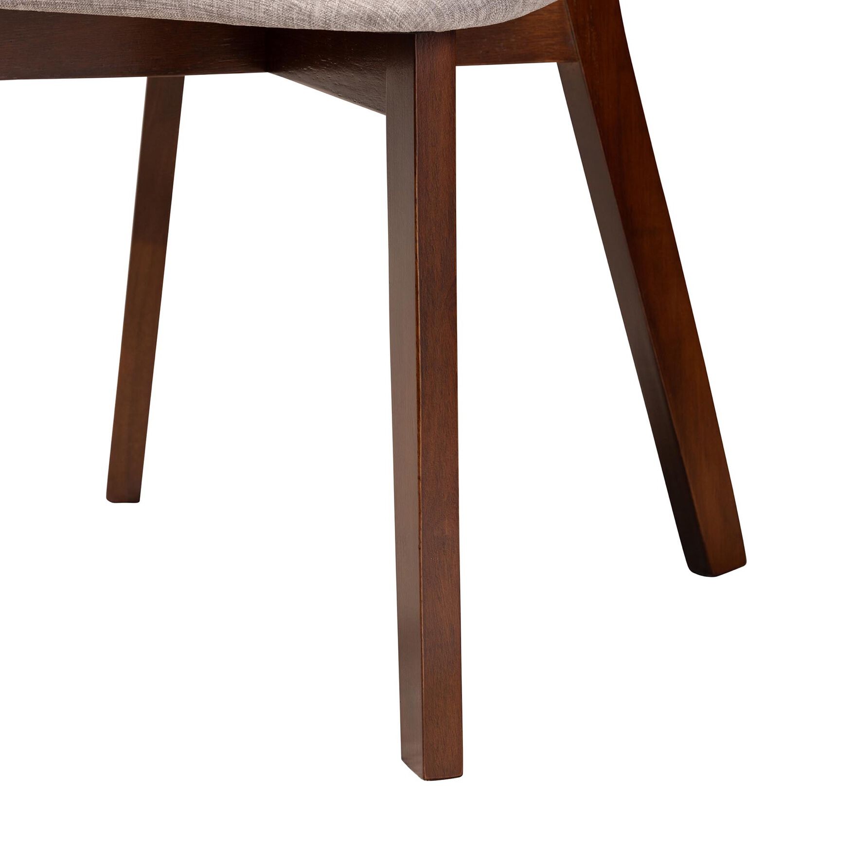 Dannell Mid-Century Modern Cream Fabric And Black Finished Wood Dining Chair, , alternate image number 4