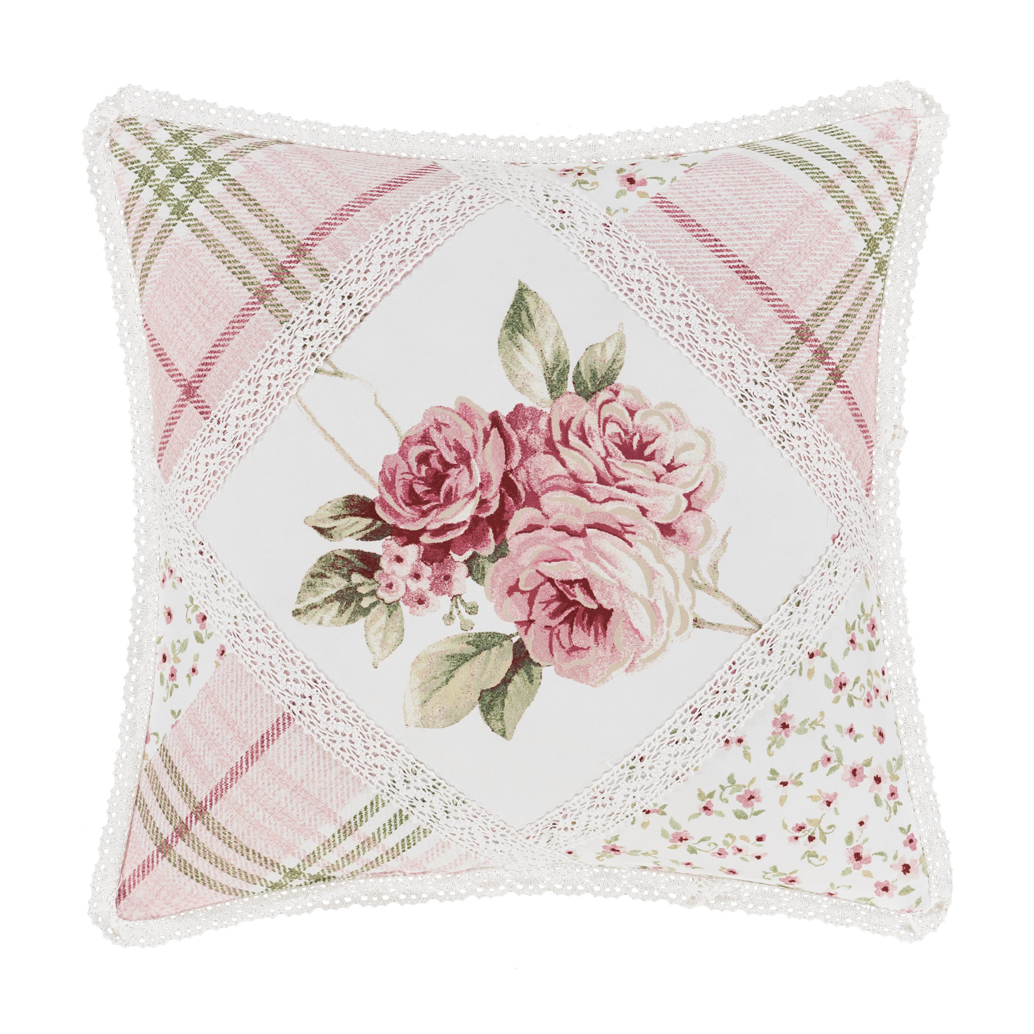 Bungalow 16 Inch Square Decorative Throw Pillow, ROSE, hi-res image number 0
