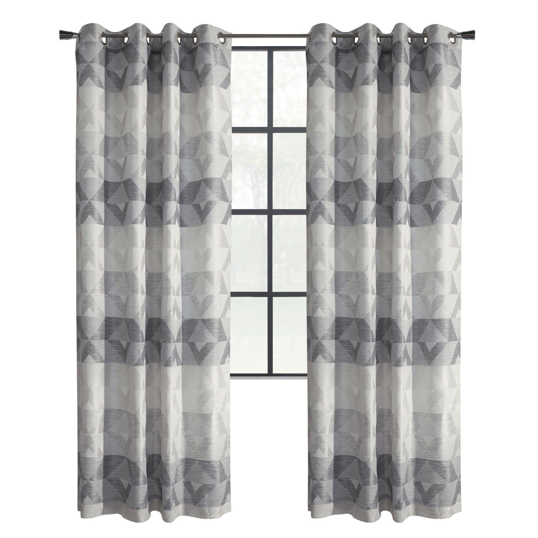 Jackson Light Filtering Grommet Curtain Panel, , on-hover image number 1