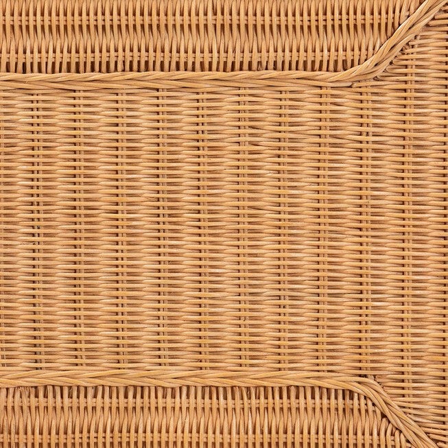 Minahasa Bohemian Light Honey Braided Rattan Coffee Table, LIGHT, alternate image number null
