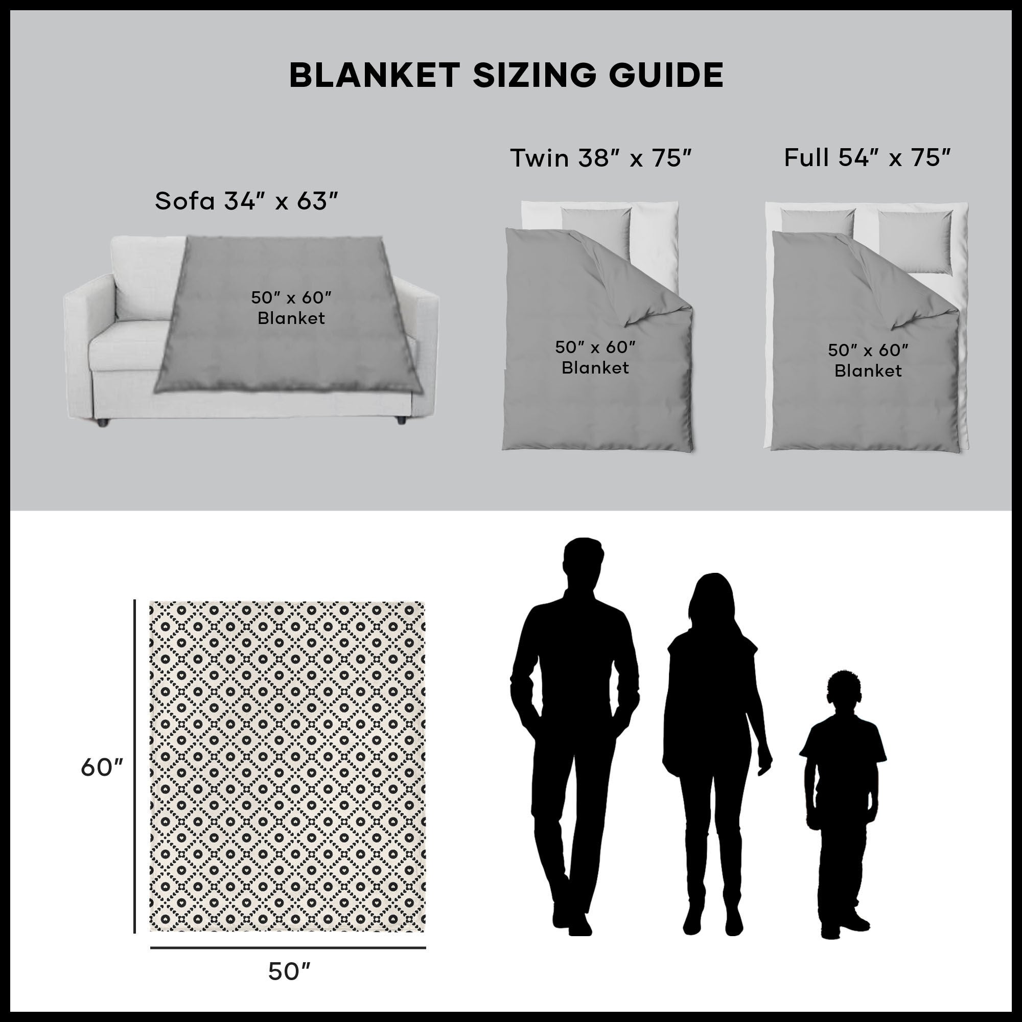 Valentine's Day Black Hearts Silk Touch Throw Blanket 50x60 Inches, BLACK, alternate image number 5