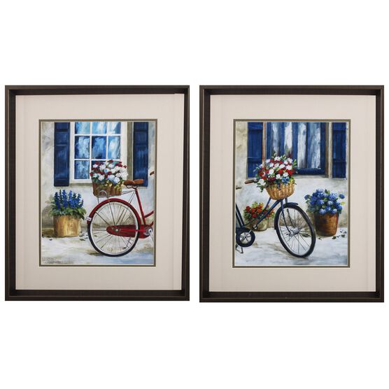 Summer Ride Framed Wall Décor, Set Of 2, BLUE, hi-res image number null