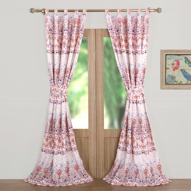 Amber Curtain Panel Pair , MULTI, hi-res image number 0