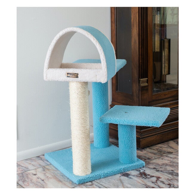 Real Wood 29 inches Cat Tree With Scratcher And Tunnel, , alternate image number null