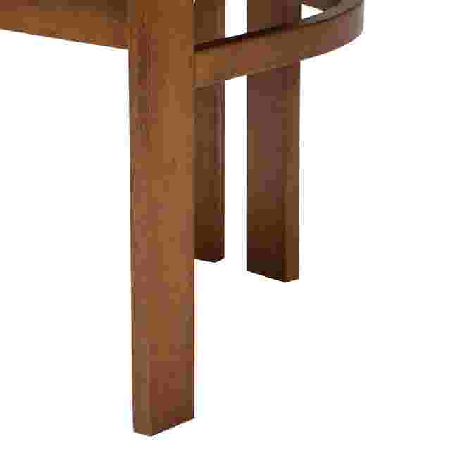 Close-up of wooden legs and frame of dining chair