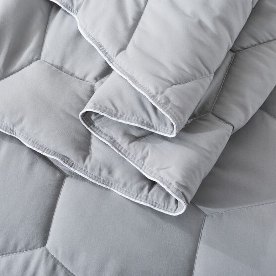 Honeycomb Down Alternative Blanket, Gray/ White, , alternate image number null