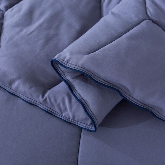 Honeycomb Down Alternative Blanket, Granite/Blue, , alternate image number null