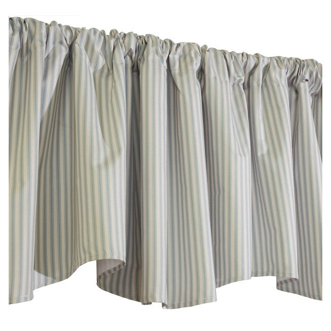 Ticking Stripe Room Darkening Pole Top Flat Valance, , alternate image number null
