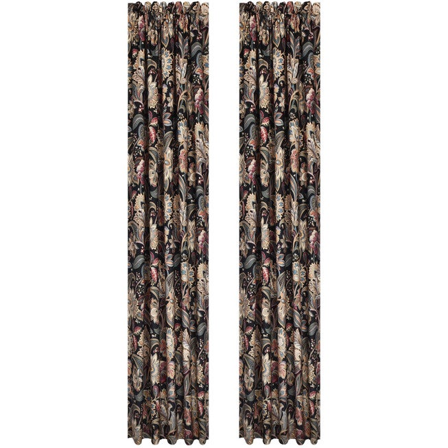 Calabria 84 Inch Window Panel Pair, BLACK, alternate image number 3
