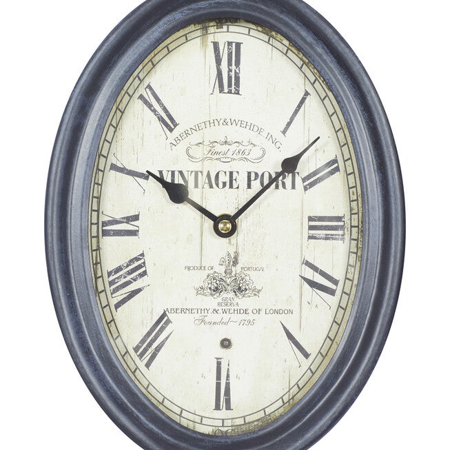Set Of 2 Black Metal Vintage Wall Clock, , alternate image number 5